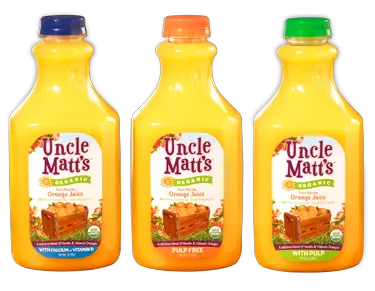 Orange juice PNG image in bottles