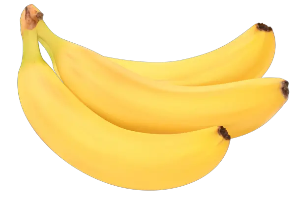 3 yellow bananas PNG